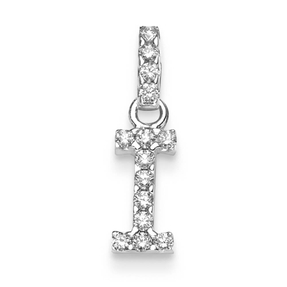 Anhänger Buchstabe I aus 585 Gold Weißgold Diamanten 0.18 ct. TW-SI Anhänger Buchstabe I aus 585 Gold Weißgold Diamanten 0.18 ct. TW-SI