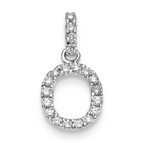 Anhänger Buchstabe O aus 585 Gold Weißgold Diamanten 0.25 ct. TW-SI Anhänger Buchstabe O aus 585 Gold Weißgold Diamanten 0.25 ct. TW-SI