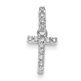 Anhänger Buchstabe T aus 585 Gold Weißgold Diamanten 0.18 ct. TW-SI Anhänger Buchstabe T aus 585 Gold Weißgold Diamanten 0.18 ct. TW-SI