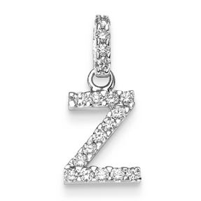 Anhänger Buchstabe Z aus 585 Gold Weißgold Diamanten 0.23 ct. TW-SI Anhänger Buchstabe Z aus 585 Gold Weißgold Diamanten 0.23 ct. TW-SI