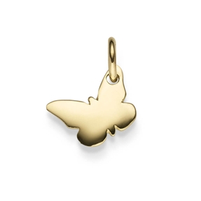 Anhänger Schmetterling Silhouette 15x12mm 585 Gold Gelbgold glänzend schlicht