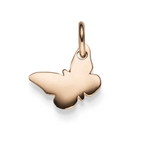 Anhänger Schmetterling Silhouette 15x12mm 585 Gold Rotgold glänzend schlicht