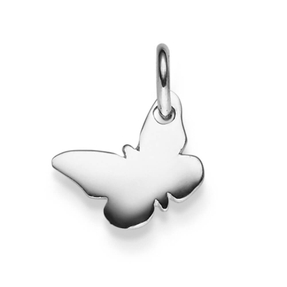 Anhänger Schmetterling Silhouette 15x12mm 585 Gold Weißgold glänzend schlicht