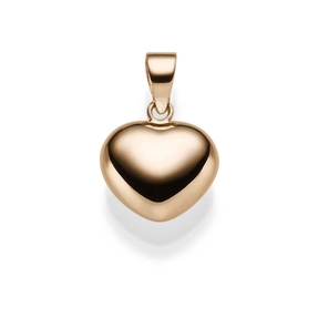Anhänger kleines Herz 17,5x12mm aus 585 Gold Rotgold Halsschmuck glatt glänzend