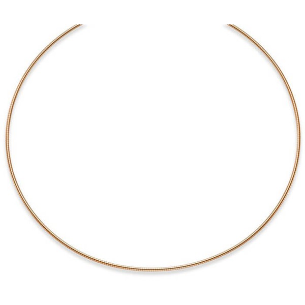 1,6mm Halsreif aus 585 Rotgold rund 50cm