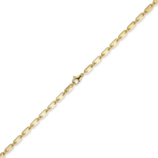 5mm Plattenkette 750 Gelbgold 55cm