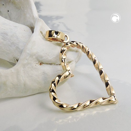 Anhänger Herz 19x18mm 375 Gelbgold
