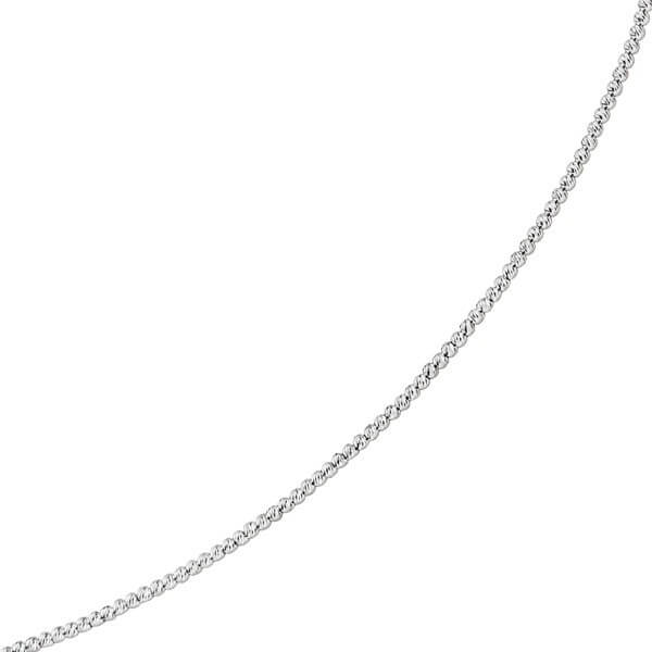 2.2mm Kugelkette 750 Weißgold 42cm