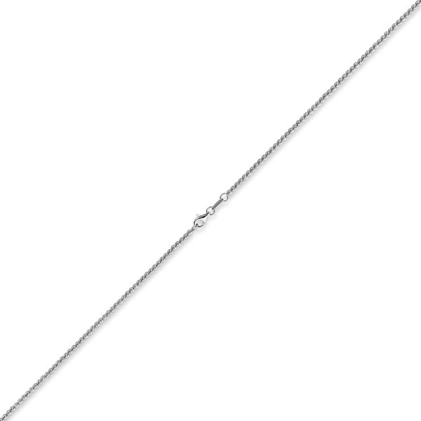2.2mm Kugelkette 750 Weißgold 42cm