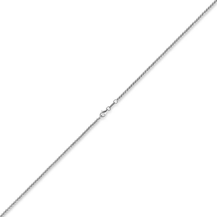 2.2mm Kugelkette 750 Weißgold 50cm