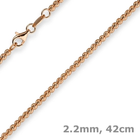 2,2mm Kette Collier Kügelchenkette Kugelkette 750 Gold Rotgold 42cm Goldkette 2,2mm Kette Collier Kügelchenkette Kugelkette 750 Gold Rotgold 42cm Goldkette