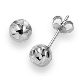 6mm Kugel Ohrstecker Stecker Ohrschmuck 750 Gold Weißgold diamantiert Damen