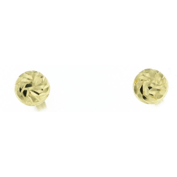 6mm Kugel Ohrstecker aus 750 Gelbgold