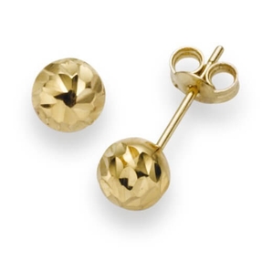 6mm Kugel Ohrstecker Stecker Ohrschmuck 750 Gold Gelbgold diamantiert Damen 6mm Kugel Ohrstecker Stecker Ohrschmuck 750 Gold Gelbgold diamantiert Damen