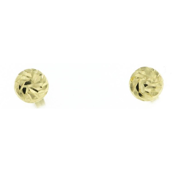 6mm Kugel Ohrstecker aus 750 Gelbgold