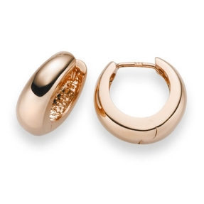 Creole Creolen 13,5x5,5mm 750 Gold Rotgold Ohrringe Ohrschmuck rund Goldohrringe