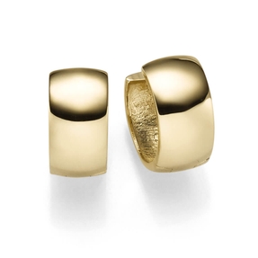Ohrringe Creolen 7x14mm Ohrschmuck aus 750 Gold Gelbgold schlicht glänzend