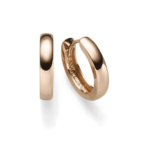 Ohrringe Creolen 2,5x13,5mm Ohrschmuck aus 750 Gold Rotgold schlicht glänzend