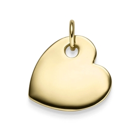 Anhänger Herz Herzchen für Gravur Gravurplatte 19,5x18mm 585 Gold Gelbgold flach