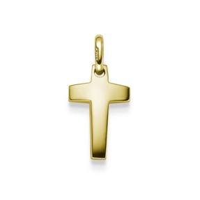 Anhänger Kreuz 22x10mm aus 585 Gold Gelbgold Halsschmuck schlicht massiv Anhänger Kreuz 22x10mm aus 585 Gold Gelbgold Halsschmuck schlicht massiv