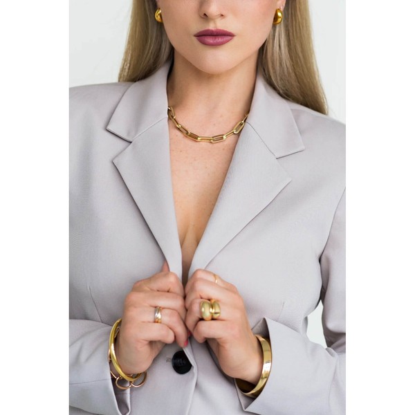 Tragebild Paper Clip Kette aus 585 Gelbgold, 45cm