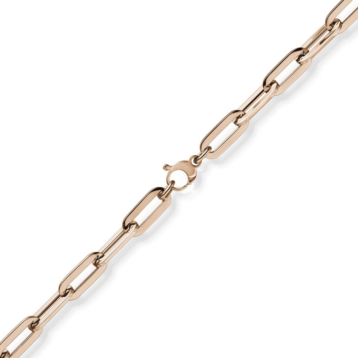 8mm Weit-Anker-Vierkant-Armband 585 Rotgold 21cm