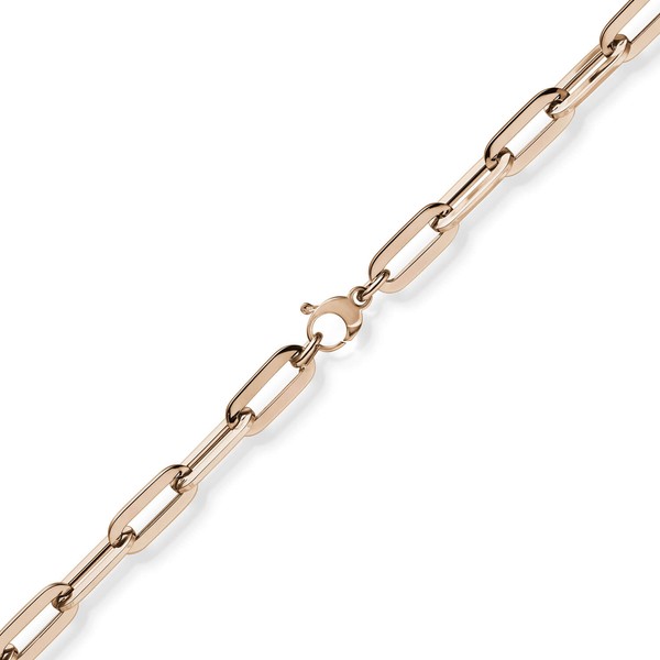 8mm Weit-Anker-Vierkant-Armband 585 Rotgold 21cm