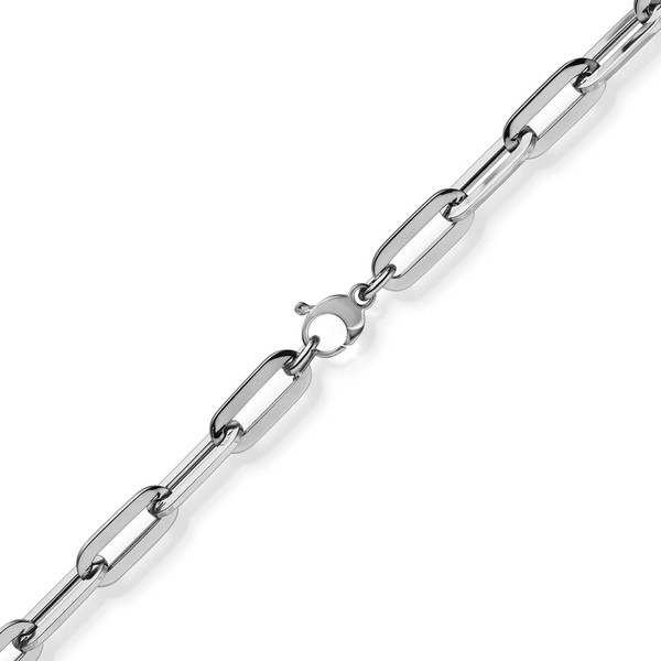 8mm Weit-Anker-Vierkant-Armband 585 Weißgold 19cm