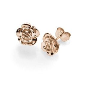 Paar Ohrstecker Rose Blüte 9mm aus 585 Rotgold Ohrringe Ohrschmuck glänzend Paar Ohrstecker Rose Blüte 9mm aus 585 Rotgold Ohrringe Ohrschmuck glänzend