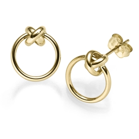 Paar Ohrstecker Knoten mit Ring Ø12,5mm aus 585 Gelbgold Ohrringe Ohrschmuck Paar Ohrstecker Knoten mit Ring Ø12,5mm aus 585 Gelbgold Ohrringe Ohrschmuck