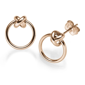 Paar Ohrstecker Knoten mit Ring Ø12,5mm aus 585 Rotgold Ohrringe Ohrschmuck Paar Ohrstecker Knoten mit Ring Ø12,5mm aus 585 Rotgold Ohrringe Ohrschmuck