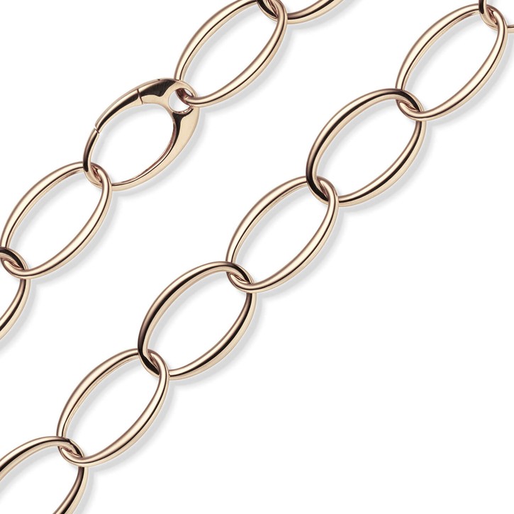 18mm Weit-Anker-Armband aus 585 Rotgold oval 22cm
