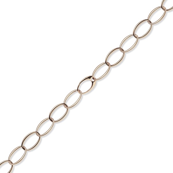 18mm Weit-Anker-Armband aus 585 Rotgold oval 22cm