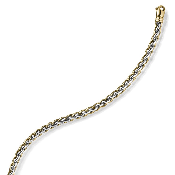 5.5mm Zopfkette aus 585 Gold bicolor 45cm