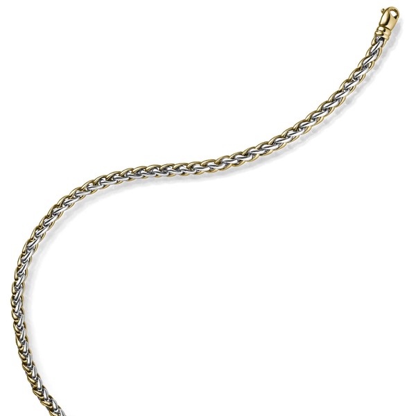 5.5mm Zopfkette aus 585 Gold bicolor 45cm