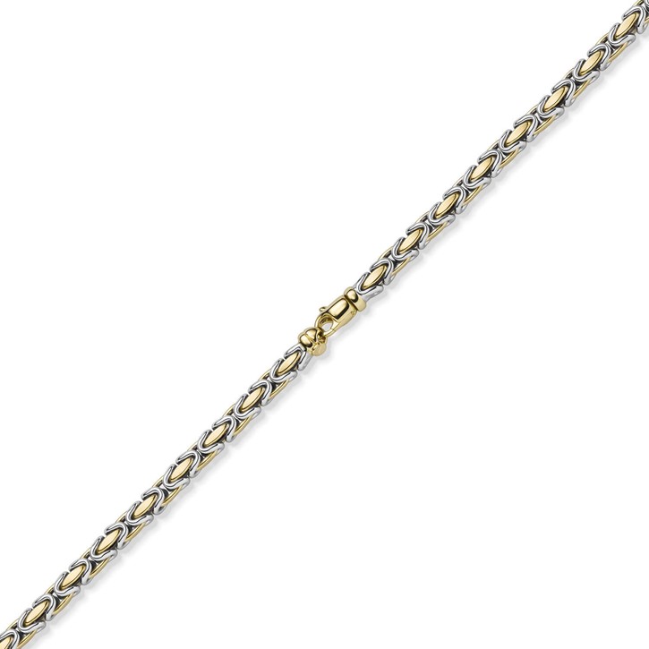 4.5mm Armband Königskette aus 585 Gold bicolor 19cm