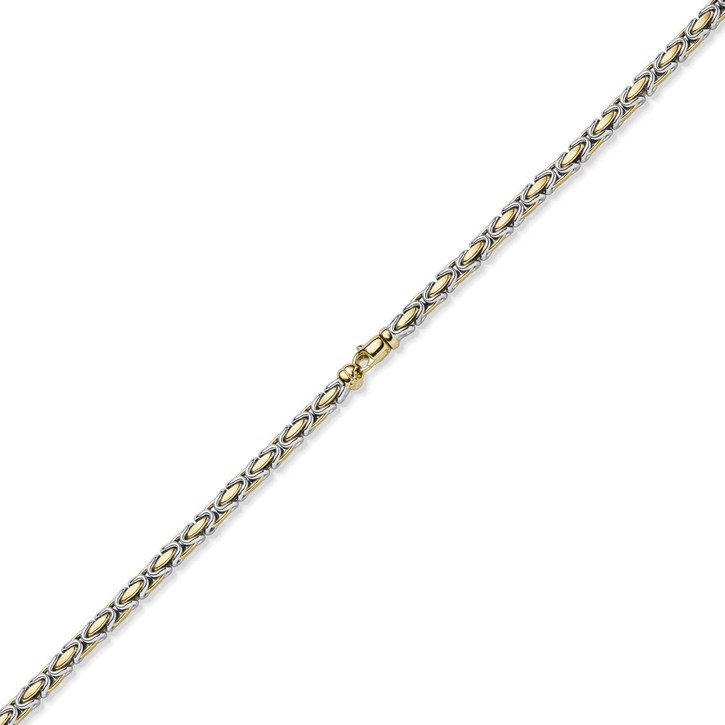 4.5mm Armband Königskette aus 585 Gold bicolor 19cm