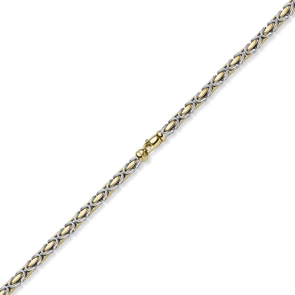 4.5mm Armband Königskette aus 585 Gold bicolor 19cm