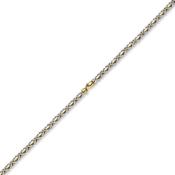 4.5mm Armband Königskette aus 585 Gold bicolor 19cm
