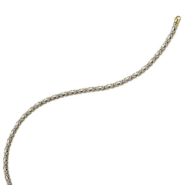 4.5mm Armband Königskette aus 585 Gold bicolor 19cm