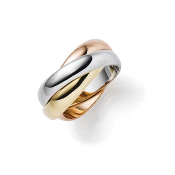 3-er Ring 3x4.5mm aus 585 Gold tricolor
