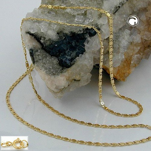 1,2mm S-Panzer Kette aus 585 Gelbgold 50cm