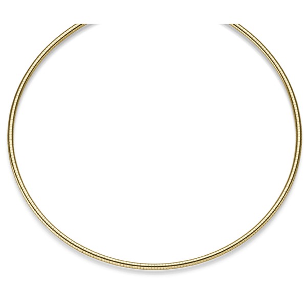 2.5mm Halsreif aus 750 Gelbgold rund 45cm