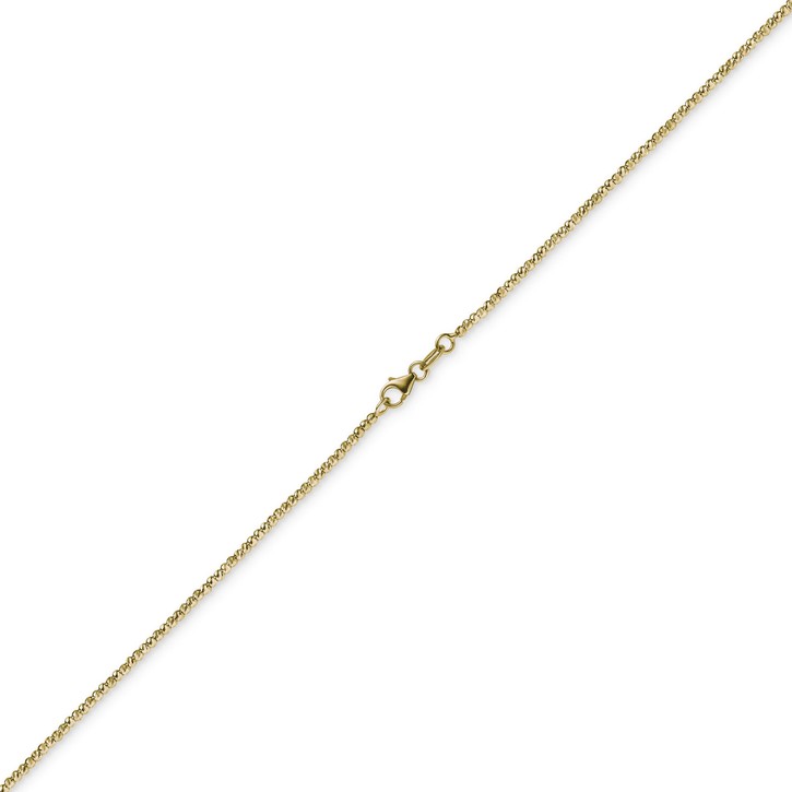 1.8mm Kugelkette diamantiert 585 Gelbgold 42cm
