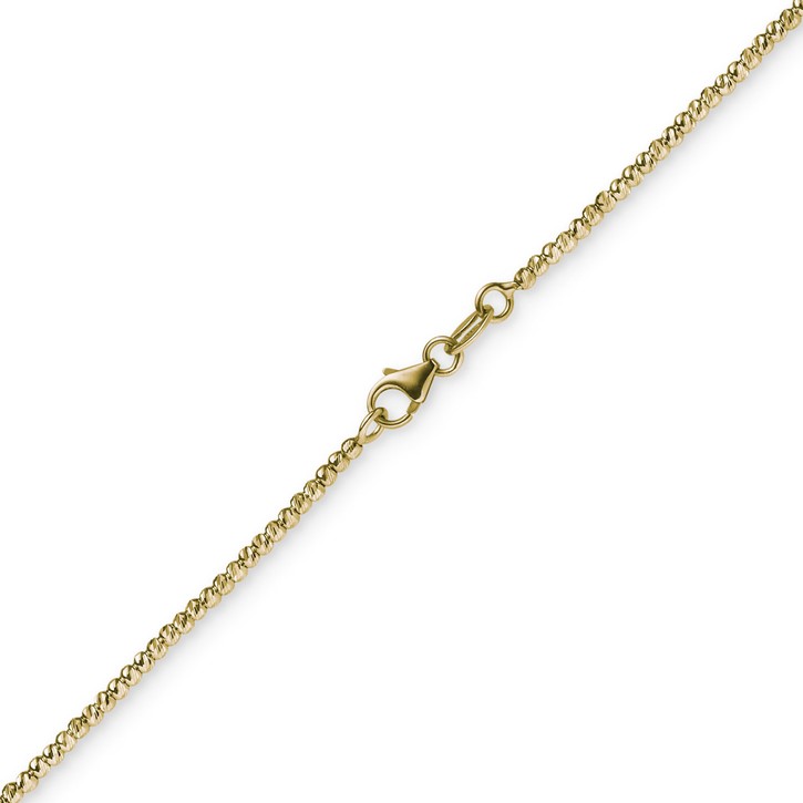 1.8mm Kugelkette diamantiert 585 Gelbgold 42cm