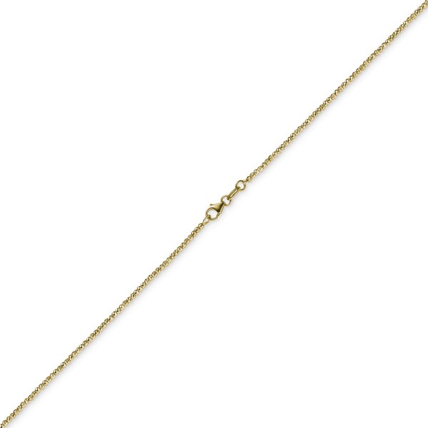1.8mm Kugelkette diamantiert 585 Gelbgold 42cm