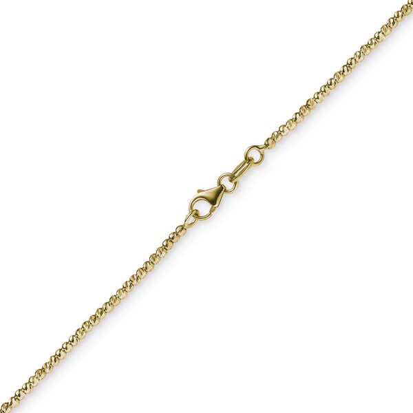 1.8mm Kugelkette diamantiert 585 Gelbgold 42cm