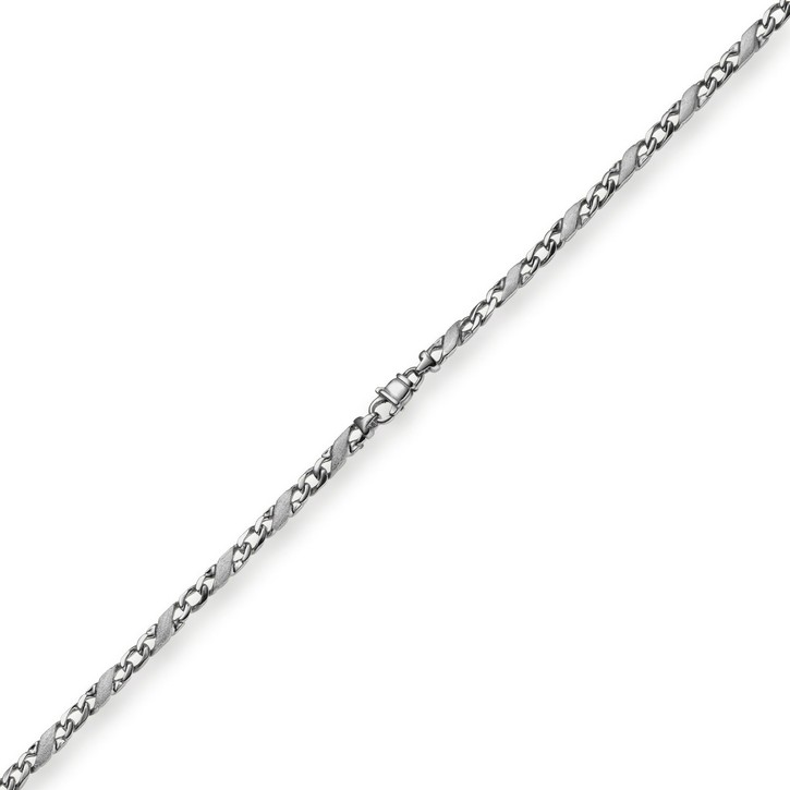 4.5mm Rockwellkette X-Panzerkette 585 Weißgold 50cm