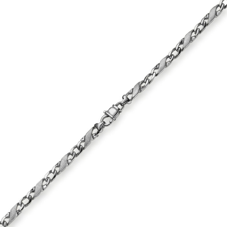 4.5mm Rockwellkette X-Panzerkette 585 Weißgold 60cm