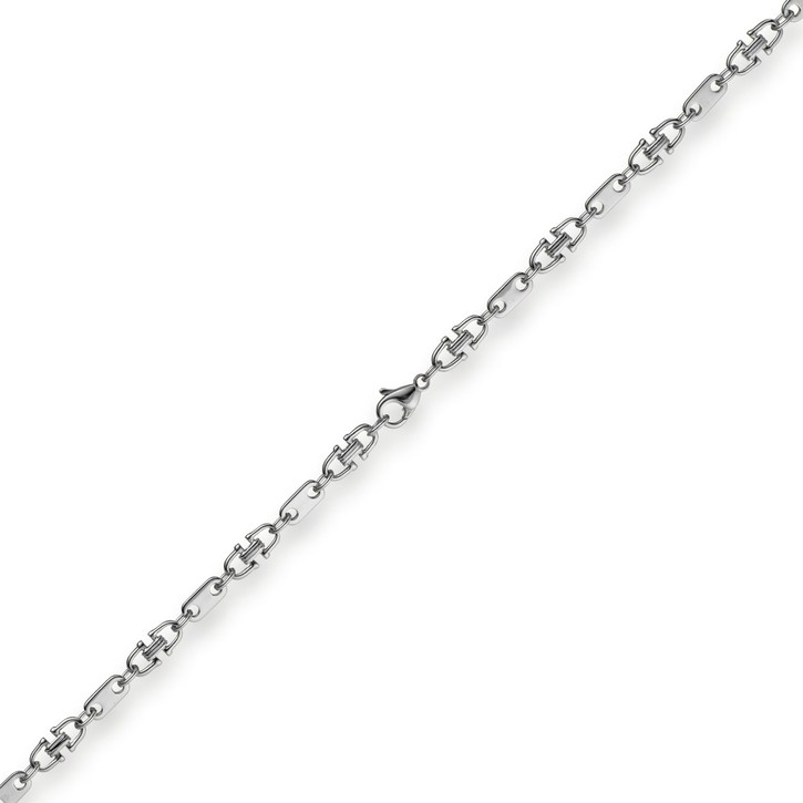 5.5mm Platte-Steigbügelkette aus 585 Weißgold 55cm